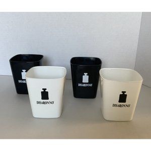 Disaronno Set of 4 black and white cocktail glasses